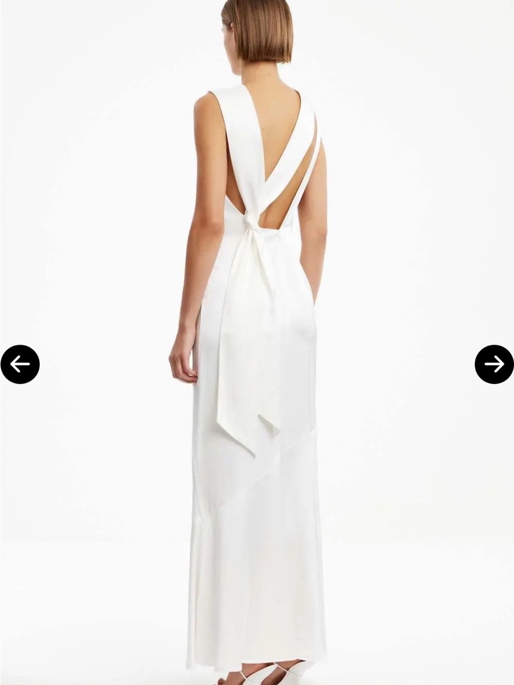 NWT women’s SIGNIFICANT OTHER ivory Lana maxi open back tie dress size 4
